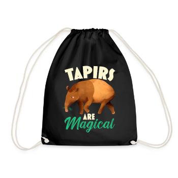 Tapire sind magisch Wildtier Tierpfleger - Turnbeutel - Schwarz - Vorne