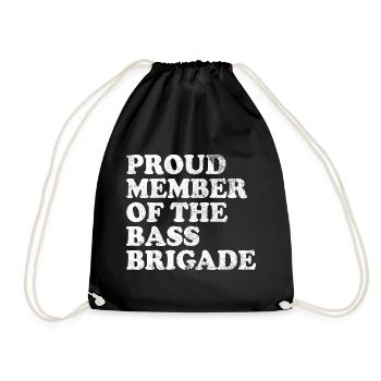 Proud Member of the Bass Brigade - weiss - Turnbeutel - Schwarz - Vorne