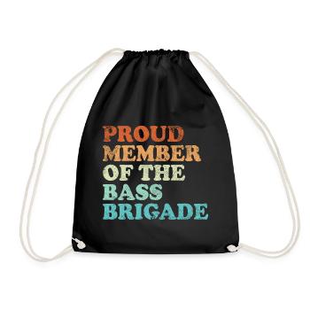 Proud Member of the Bass Brigade - retro hell - Turnbeutel - Schwarz - Vorne
