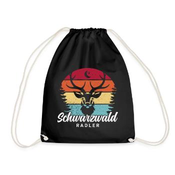Schwarzwald Radler - Turnbeutel - Schwarz - Vorne