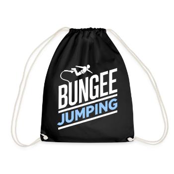  Bungee Jumper Geschenkidee, Bungy Jumps, Bungee - Turnbeutel - Schwarz - Vorne