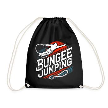  Bungee Jumper Geschenkidee, Bungy Jumps, Bungee - Turnbeutel - Schwarz - Vorne