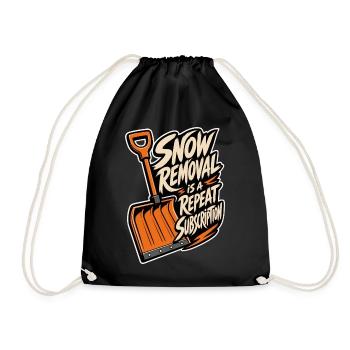 Schneeschippen – Snow Removal Repeat Subscription - Turnbeutel - Schwarz - Vorne