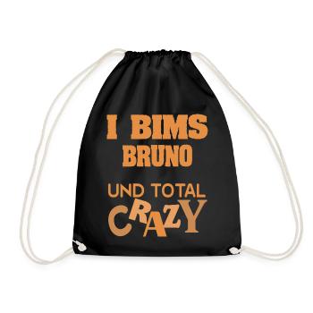 Crazy Bruno - Turnbeutel - Schwarz - Vorne