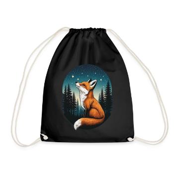 Fuchs Sternenhimmel - Turnbeutel - Schwarz - Vorne