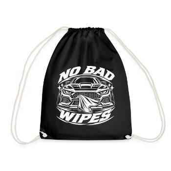 No Bad Wipes Auto Grafik - Turnbeutel - Schwarz - Vorne