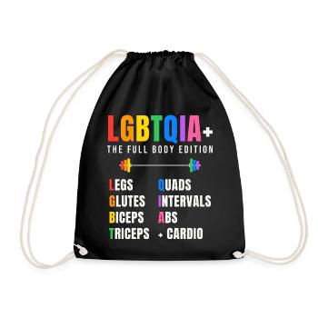 LGBTQIA+ The Full Body Edition - Turnbeutel - Schwarz - Vorne