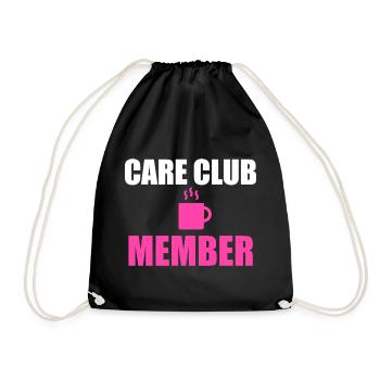 Care Club Club Mitglied Kaffee-Tee - Turnbeutel - Schwarz - Vorne
