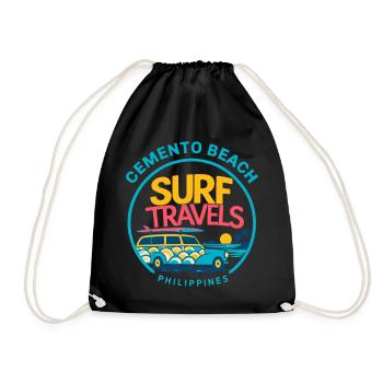 Retro Surf Van Philippines - Turnbeutel - Schwarz - Vorne