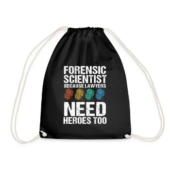 Forensik Forensiker Rechtsmedizin - Turnbeutel - Schwarz - Vorne