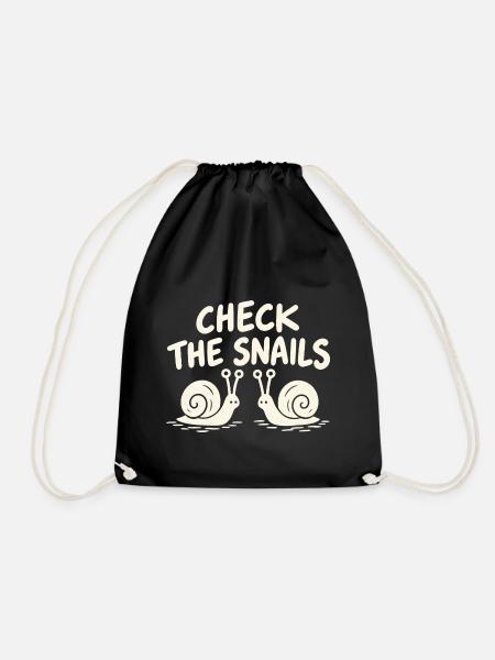 Check the Snails. Mein Hirn ist durch. - Turnbeutel - Schwarz
