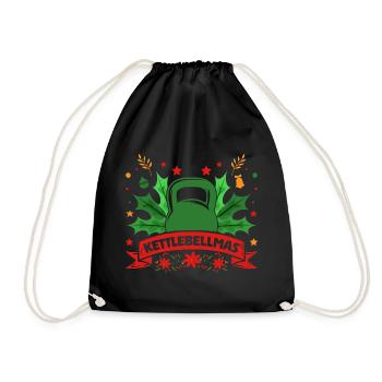 Fitness Fanatics Kettlebellmas - Turnbeutel - Schwarz - Vorne