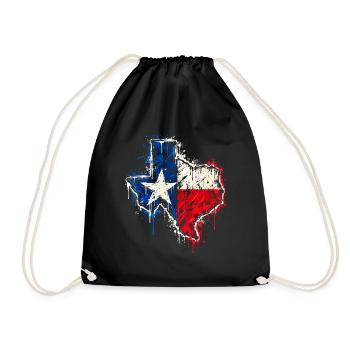 Texas Spray Flag Splash - Turnbeutel - Schwarz - Vorne