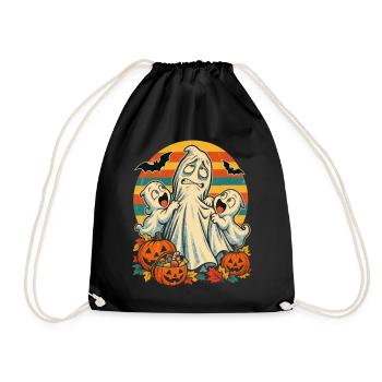 Halloween-Geist Still-Mama im Cluster-Chaos - Turnbeutel - Schwarz - Vorne
