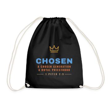 Chosen – 1 Peter 2:9 Royal Priesthood - Turnbeutel - Schwarz - Vorne