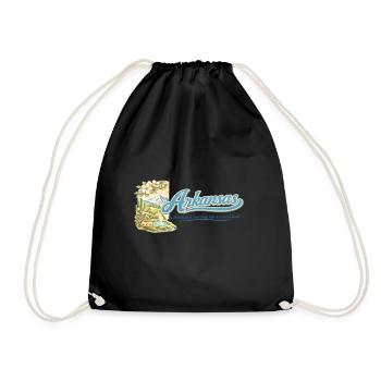Arkansas Retro Vintage Natural State Nature Design - Turnbeutel - Schwarz - Vorne