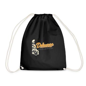 Delaware Retro Vintage First State Blue Hen Design - Turnbeutel - Schwarz - Vorne