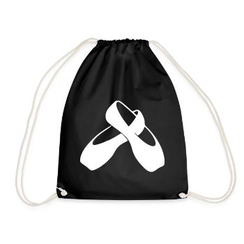 Ballettschuhe Ballett Geschenk Ballerina - Turnbeutel - Schwarz - Vorne