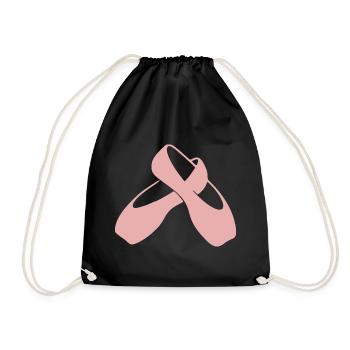 Ballettschuhe Ballett Geschenk Ballerina - Turnbeutel - Schwarz - Vorne