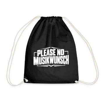 Please No Musikwunsch Dejay DJ Tontechniker - Turnbeutel - Schwarz - Vorne