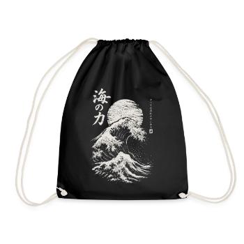 Japanese Great Wave – Japanese Art - Turnbeutel - Schwarz - Vorne