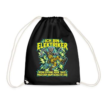 Elektriker-Zombie tanzt ohne Musik - Turnbeutel - Schwarz - Vorne