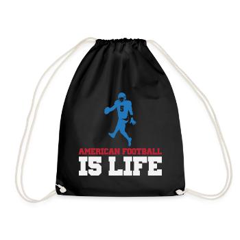 American Football ist Life Silhouette - Turnbeutel - Schwarz - Vorne