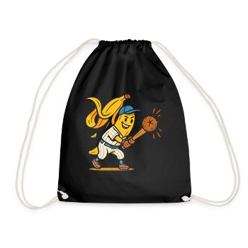 Baseball Banana - Turnbeutel - Schwarz - Vorne