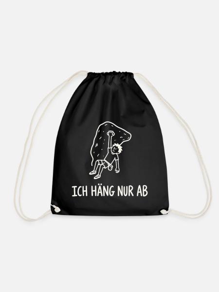 Ich häng nur ab – Bouldern Motiv - Turnbeutel - Schwarz