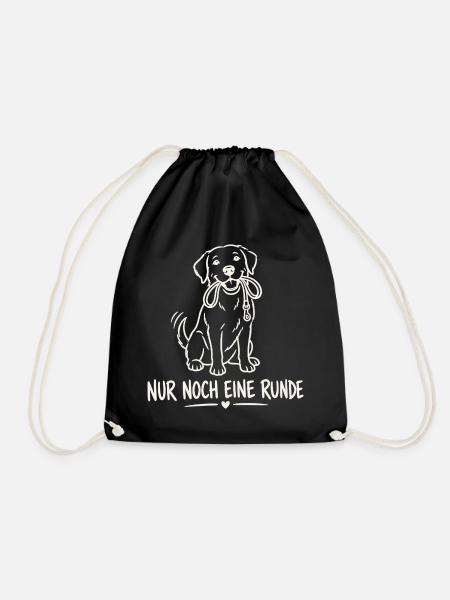 Nur Noch Eine Runde Hund - Turnbeutel - Schwarz