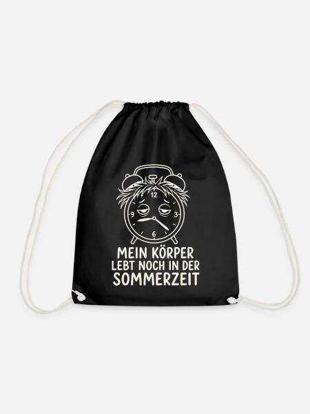 t0Körper lebt noch in der Sommerzeit - Turnbeutel - Schwarz