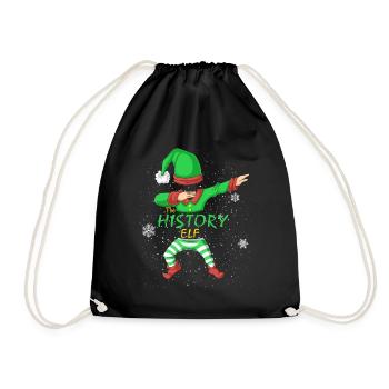 Geschichte Elf Passendes Familien-Weihnachtsoutfit - Turnbeutel - Schwarz - Vorne
