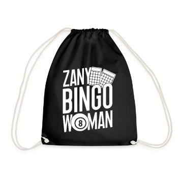 Bingo Player Zany Bingo Woman Bingo - Turnbeutel - Schwarz - Vorne