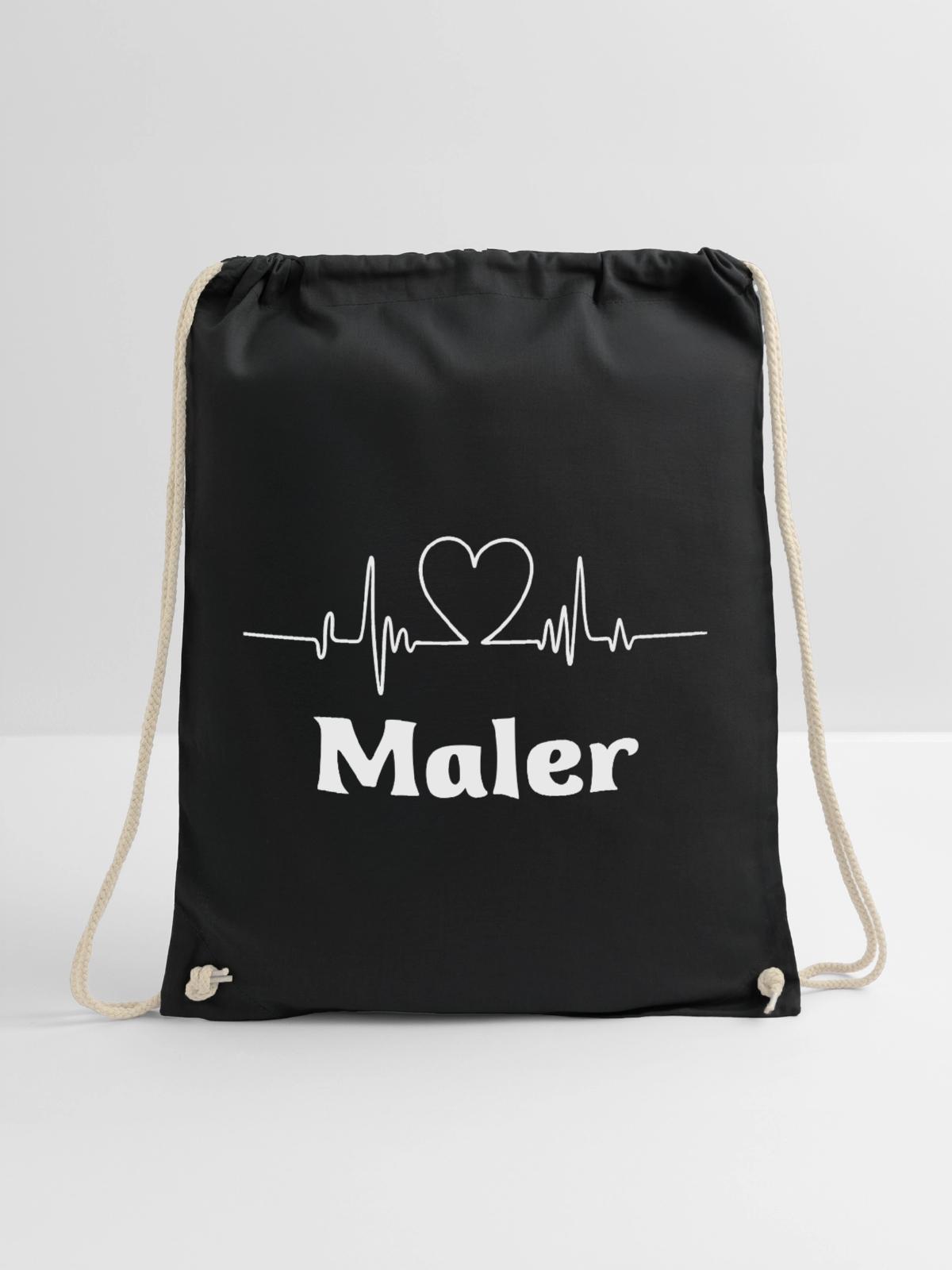 Maler - Turnbeutel - Schwarz - Vorne