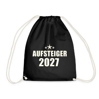 Aufsteiger 2027 - Turnbeutel - Schwarz - Vorne
