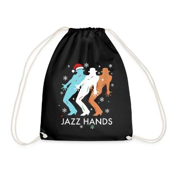 Jazz Hands Jazz Dance Tänzer Weihnachten - Turnbeutel - Schwarz - Vorne