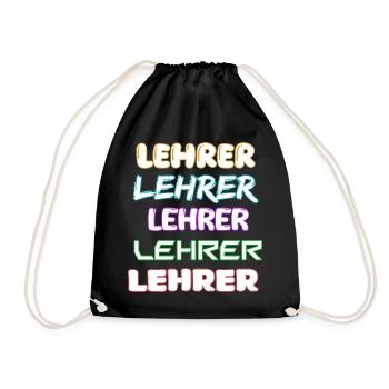Beruf Lehrer - Turnbeutel - Schwarz - Vorne