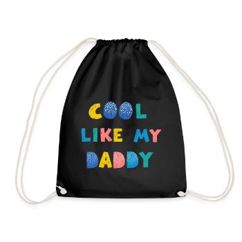 Cool wie mein Papa - Turnbeutel - Schwarz - Vorne