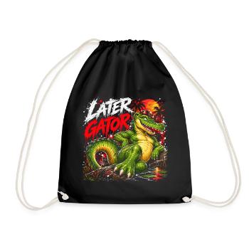 Later Gator Alligator - Turnbeutel - Schwarz - Vorne