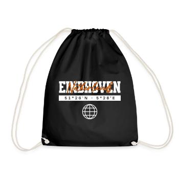 Eindhoven Niederlande Koordinaten Reise Souvenir - Turnbeutel - Schwarz - Vorne