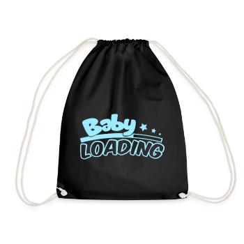 Baby Loading Logo in Sky Blue - Turnbeutel - Schwarz - Vorne