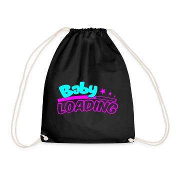 Baby Loading Neon Logo - Turnbeutel - Schwarz - Vorne