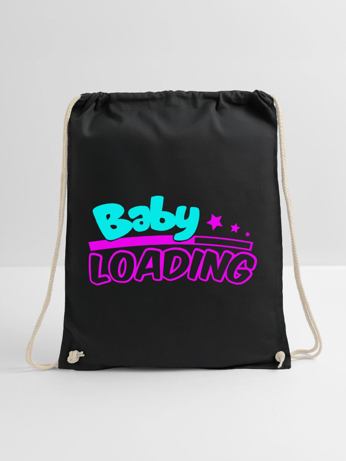 Baby Loading Neon Logo - Turnbeutel - Schwarz - Vorne