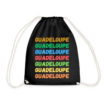 Guadeloupe in Farbe - Turnbeutel - Schwarz - Vorne