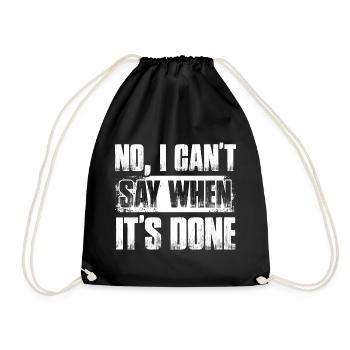 I can't say when it's done Car lover car mechanic - Turnbeutel - Schwarz - Vorne