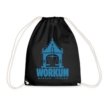 Workum Warkum Friesland Waag Retro Ijsselmeer - Turnbeutel - Schwarz - Vorne