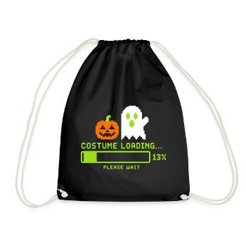 Hallowe Costume Loading Retro Gamer - Turnbeutel - Schwarz - Vorne