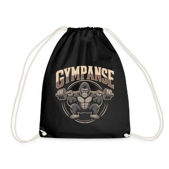 Gympanse Gewichtheber Bodybuilding - Turnbeutel - Schwarz - Vorne