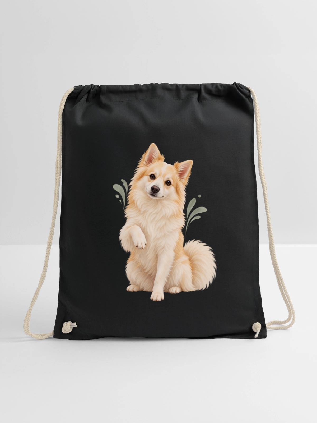 Indian Spitz - Turnbeutel - Schwarz - Vorne