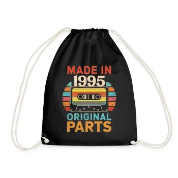 1995 Geburtstag Original 90er 80er Kassettenband Retro - Turnbeutel - Schwarz - Vorne